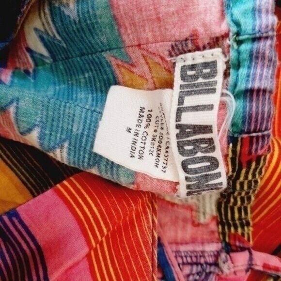 BILLABONG | Neon Southwestern Aztec Tribal Geo Print Tank Top Dress Sz M - Picture 11 of 11